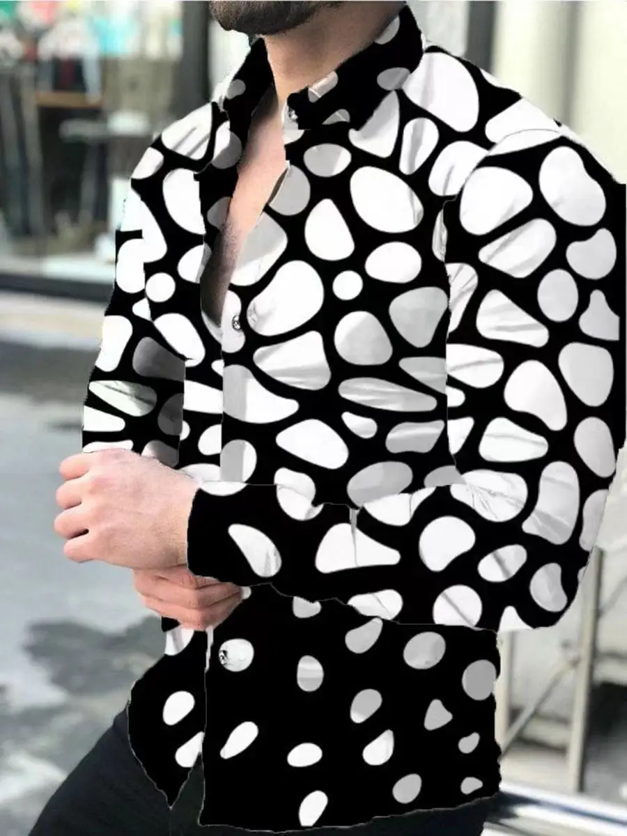 Men's 23" Printed Long Sleeve Shirt with Wings Design - Image 24