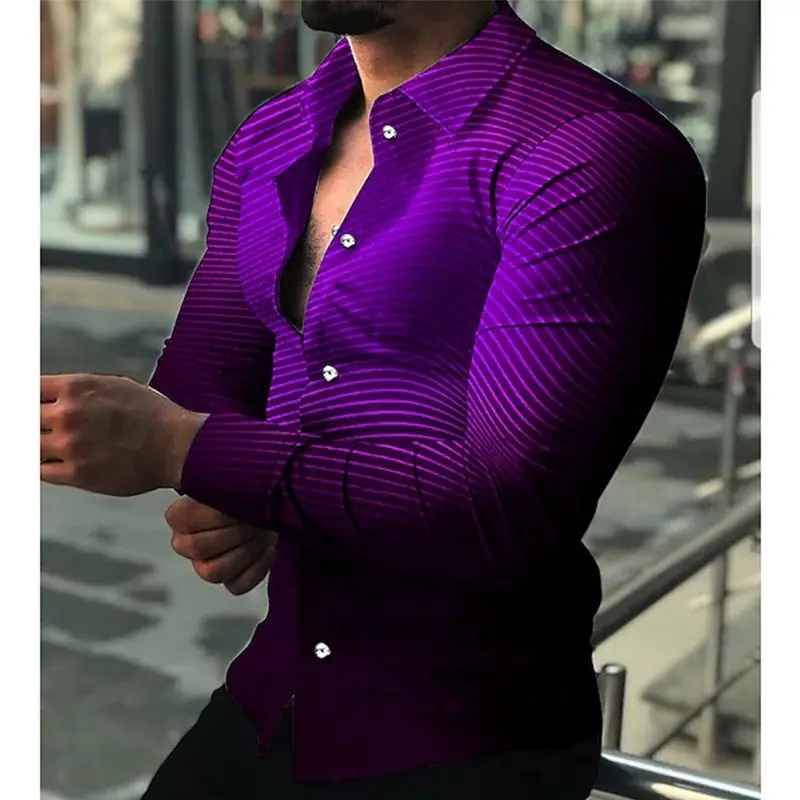 Men's 23" Printed Long Sleeve Shirt with Wings Design - Image 7