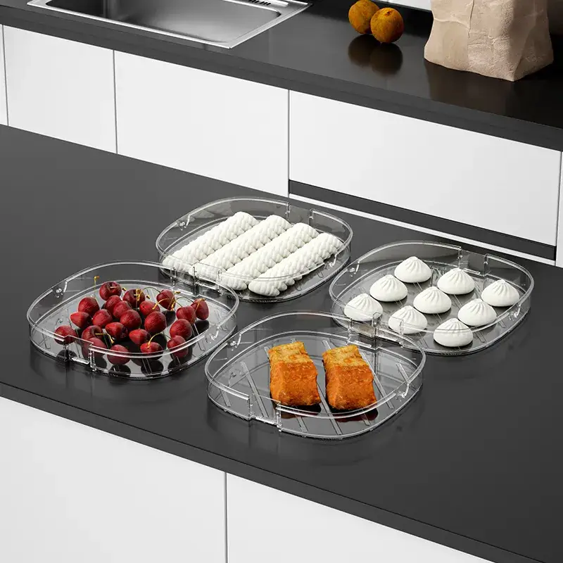 Multi-layer Frozen Dumpling Tray with Green Cover - Image 10
