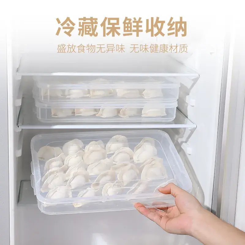 Clear Plastic Dumpling Storage Box 3 Pcs Refrigerator - Image 14