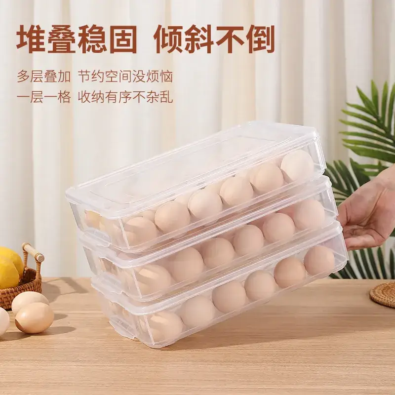 Clear Plastic Dumpling Storage Box 3 Pcs Refrigerator - Image 15