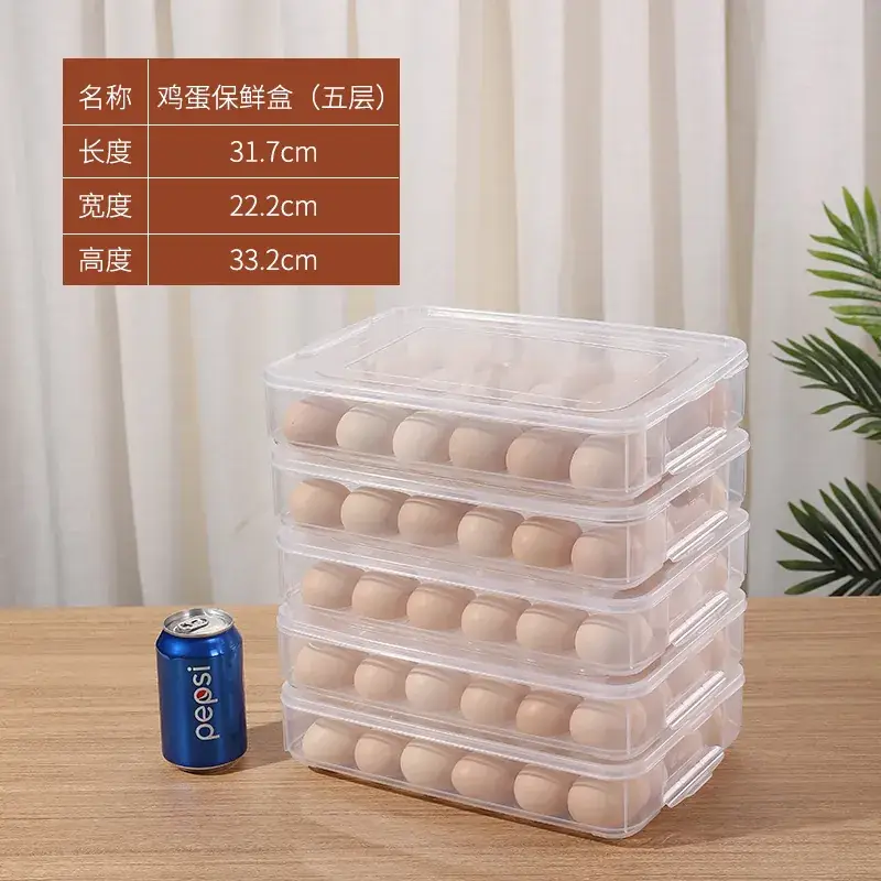 Clear Plastic Dumpling Storage Box 3 Pcs Refrigerator - Image 10