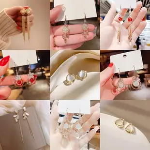 S925 Silver Diamond Earrings with Pearl Tassel — feature 19