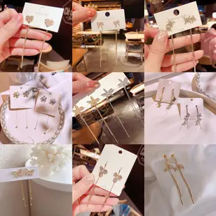 S925 Silver Diamond Earrings with Pearl Tassel — feature 20