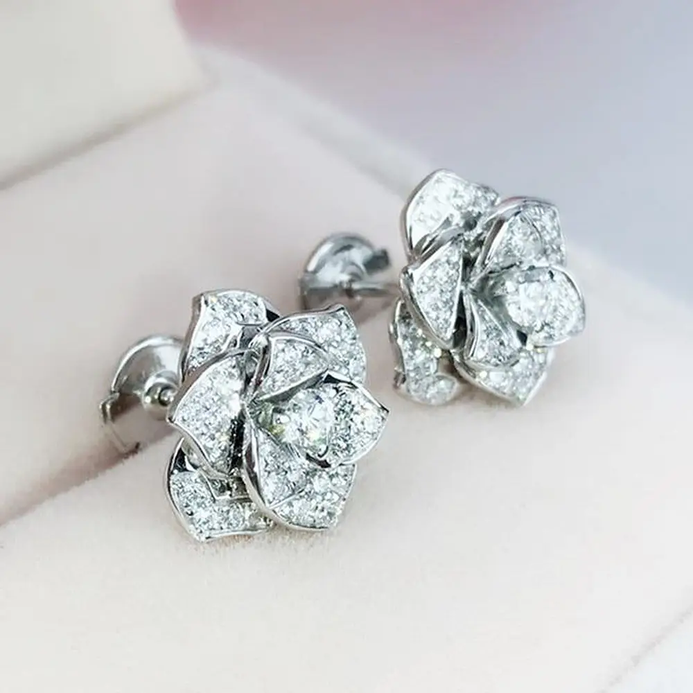 Cao Shi Zircon Cross Earrings for Women - Image 3