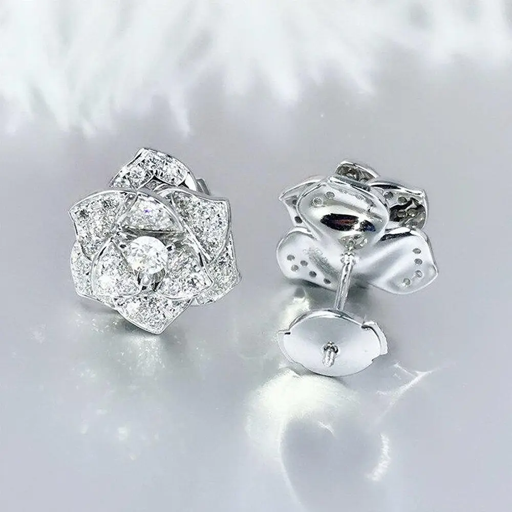 Cao Shi Zircon Cross Earrings for Women - Image 4