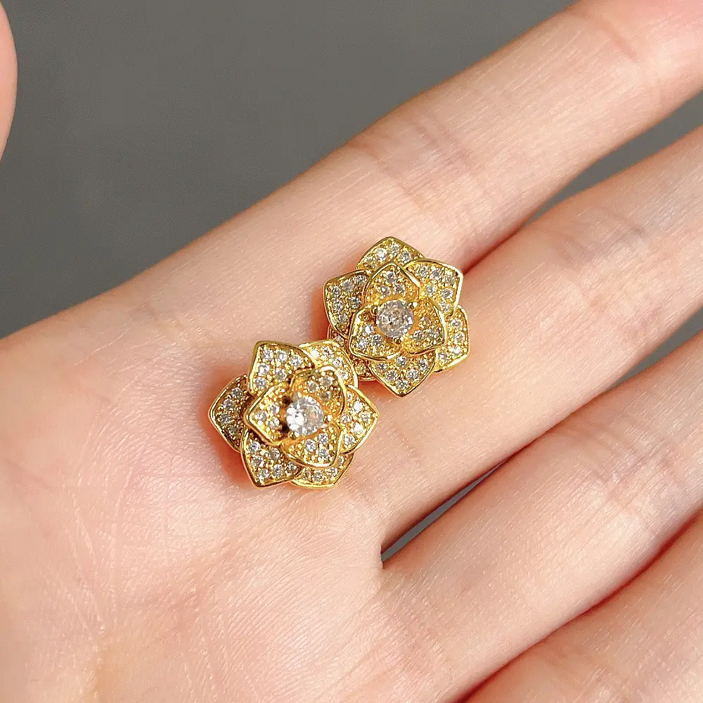 Cao Shi Zircon Cross Earrings for Women - Image 5