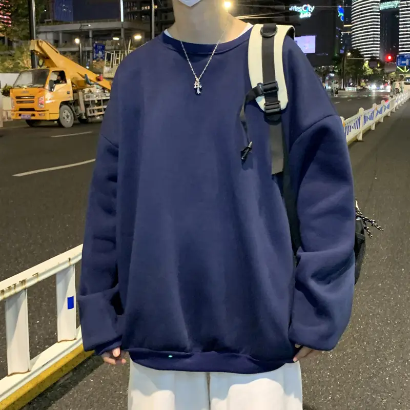 2021 Men's White Crewneck Sweatshirt with Pocket - Image 11