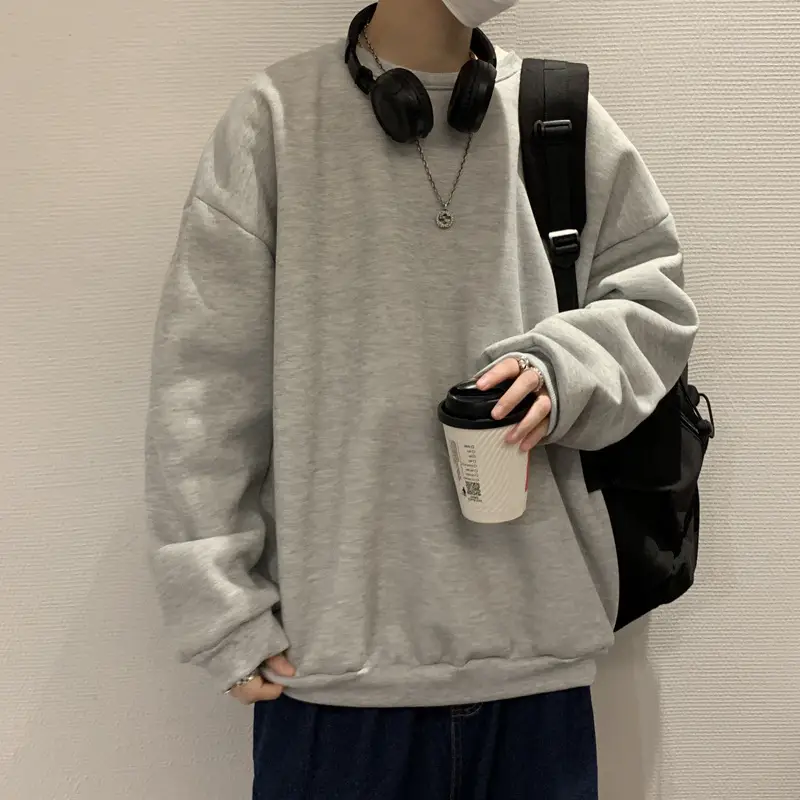2021 Men's White Crewneck Sweatshirt with Pocket - Image 12