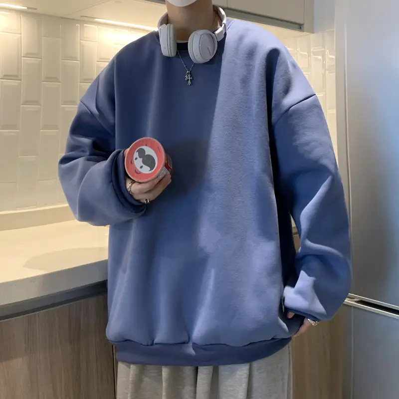 2021 Men's White Crewneck Sweatshirt with Pocket - Image 16