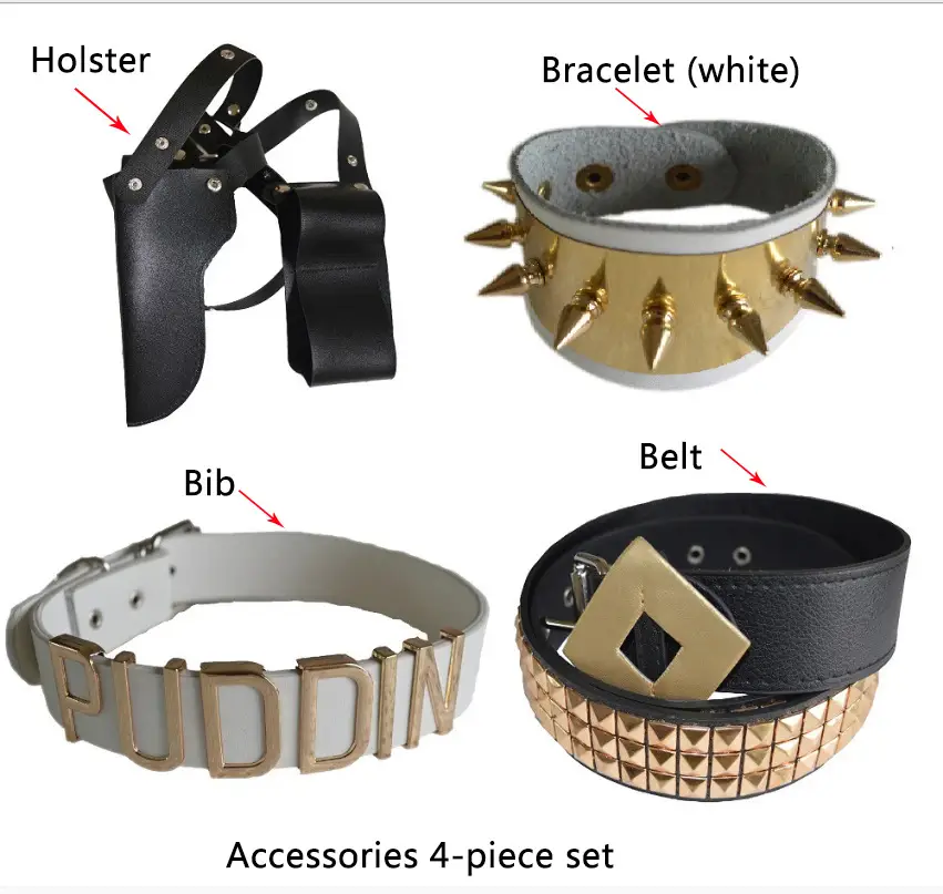 Suicide Squad Cos Harley Quinn Black Belt with Gold Clasp - Image 12