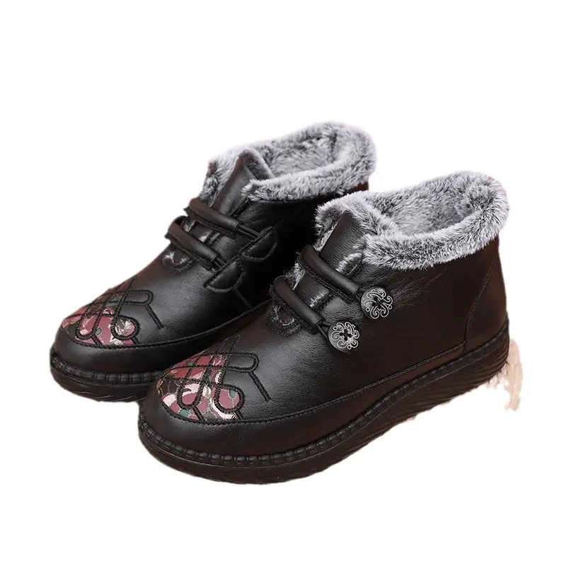 Old Beijing Winter Cotton Shoes, Grandma Shoes, Foreign Trade Soft Sole Thickened Mother's Shoes, Warm Snow Boots for the Elderly Wholesale - Image 13