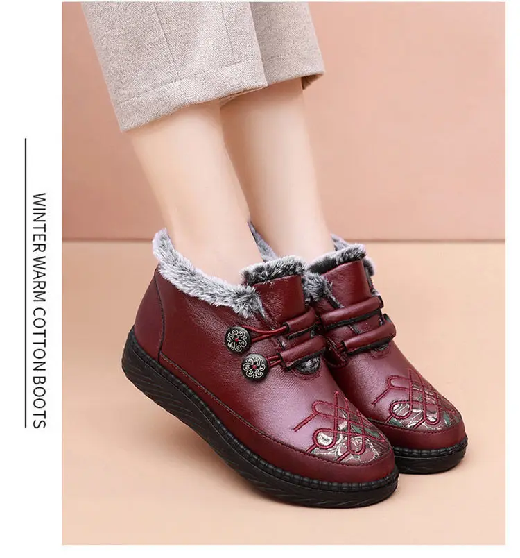 Old Beijing Winter Cotton Shoes, Grandma Shoes, Foreign Trade Soft Sole Thickened Mother's Shoes, Warm Snow Boots for the Elderly Wholesale — feature 21