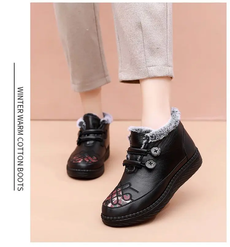 Old Beijing Winter Cotton Shoes, Grandma Shoes, Foreign Trade Soft Sole Thickened Mother's Shoes, Warm Snow Boots for the Elderly Wholesale — feature 25