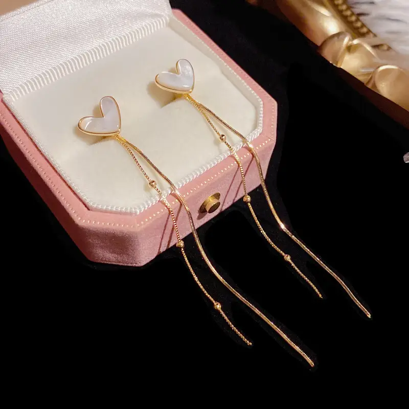 S925 Silver Long Tassel Earrings for Women