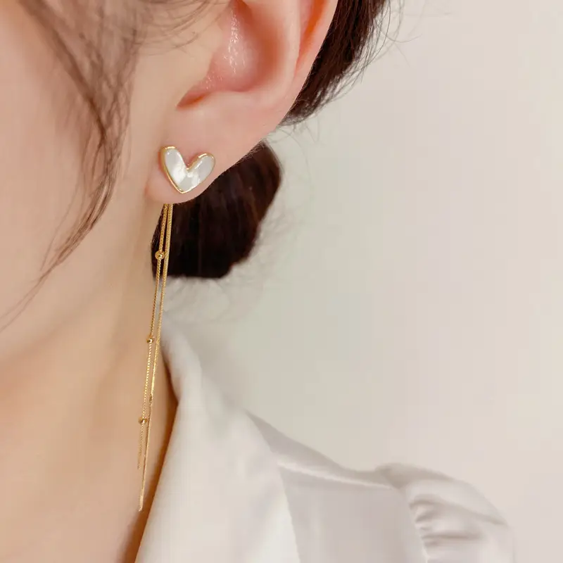 S925 Silver Long Tassel Earrings for Women