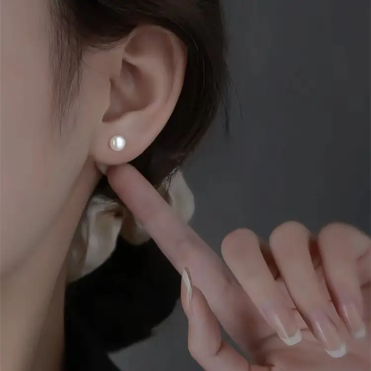 S999 Sterling Silver Pearl Earrings for Women - Image 9