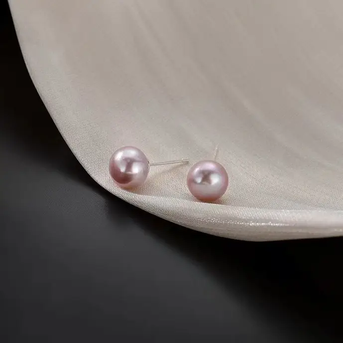 S999 Sterling Silver Pearl Earrings for Women - Image 3