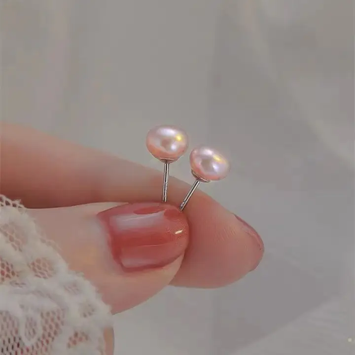 S999 Sterling Silver Pearl Earrings for Women - Image 5