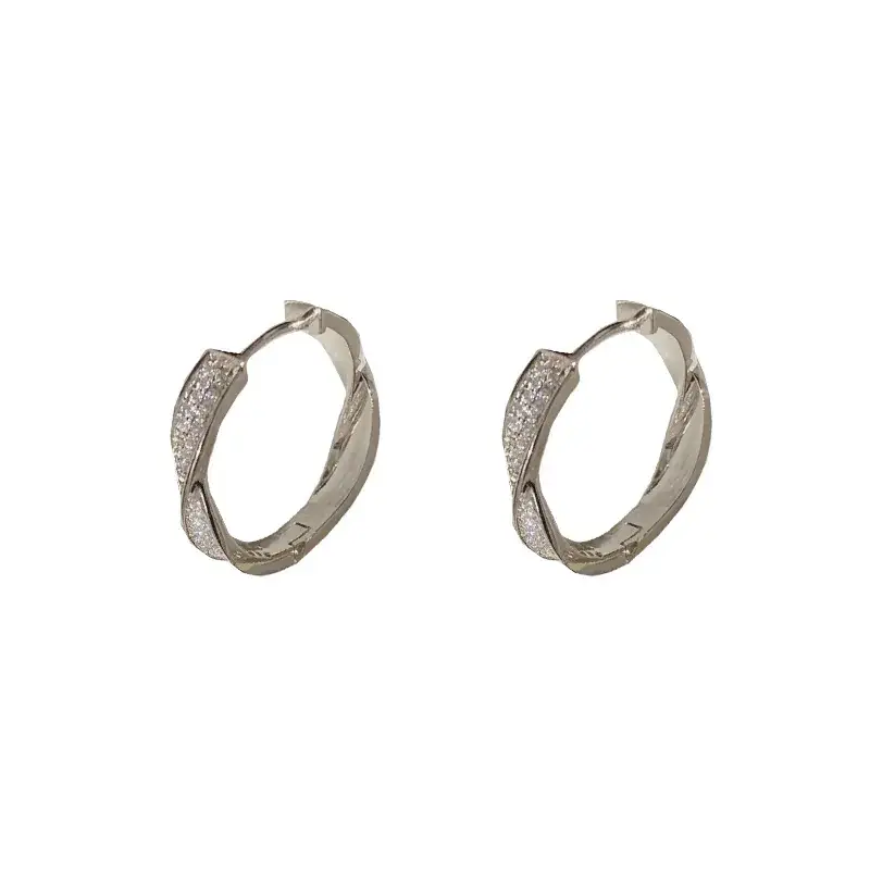 Gold Tipped Zircon Twisted Earrings for Women - Image 2
