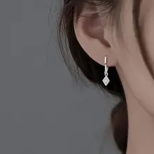 Broken Silver Flower Shadow Necklace with Square Earrings — feature 21