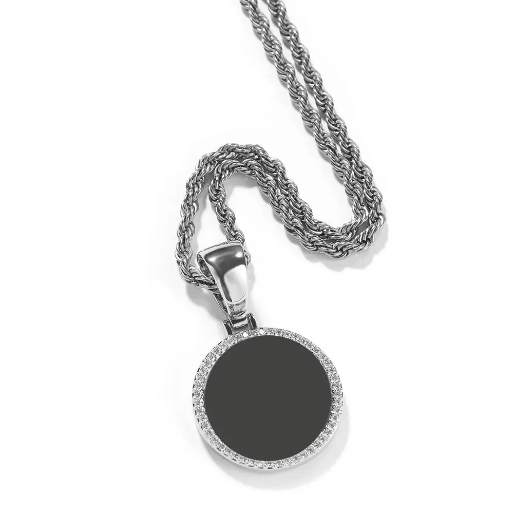 Golden Photo Pendant Necklace with Memory Design - Image 2