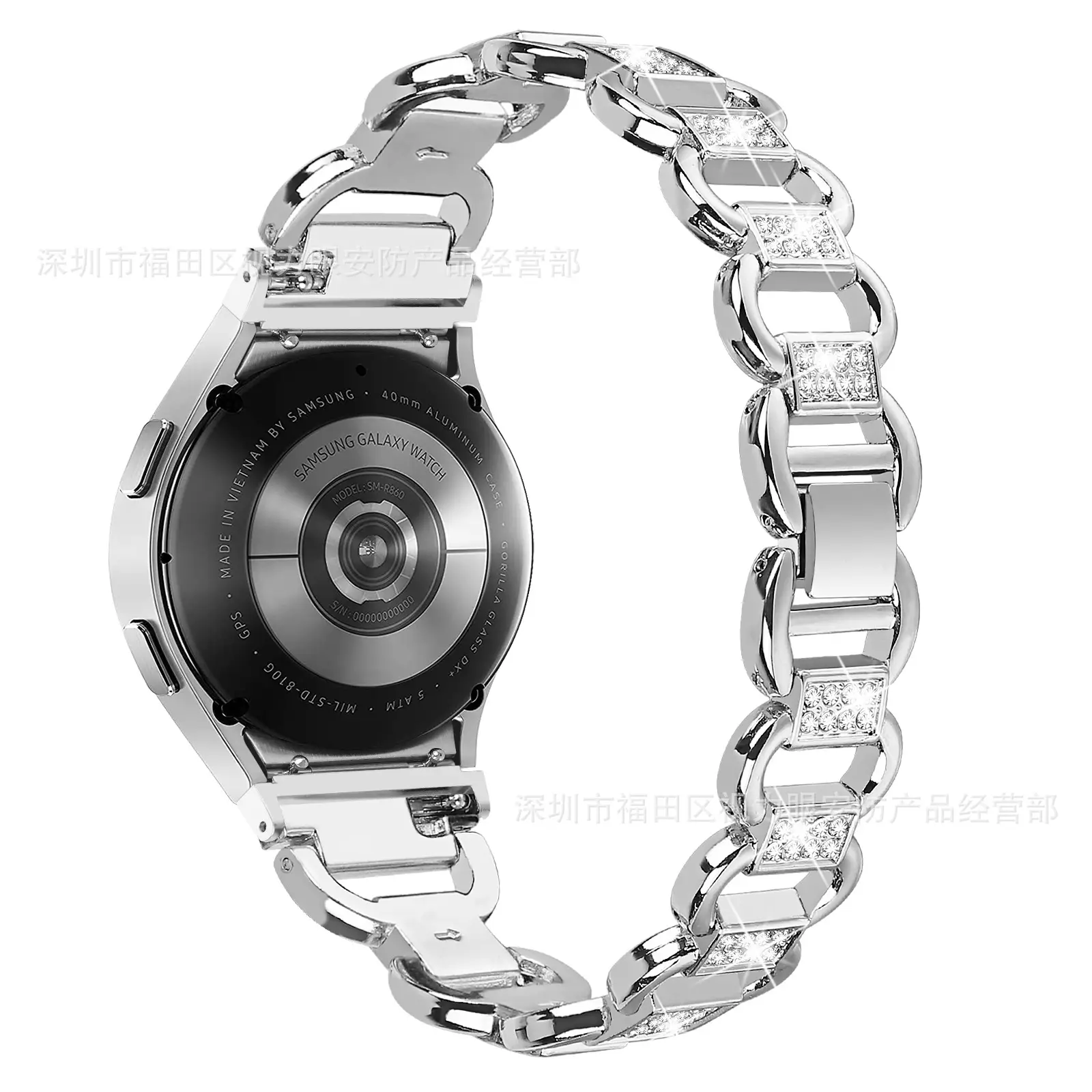 Samsung Galaxy Watch4/5/6 Metal Strap Watch with Full Diamond Strap - Image 5
