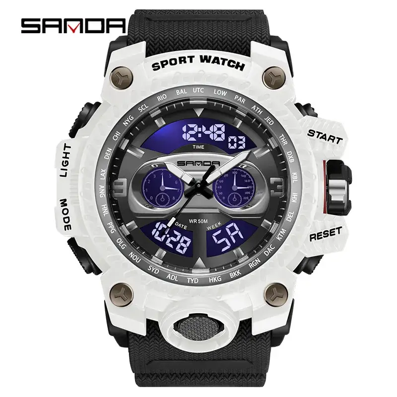 Men's Green LED Digital Sport Watch with Multi-Function Display - Image 15