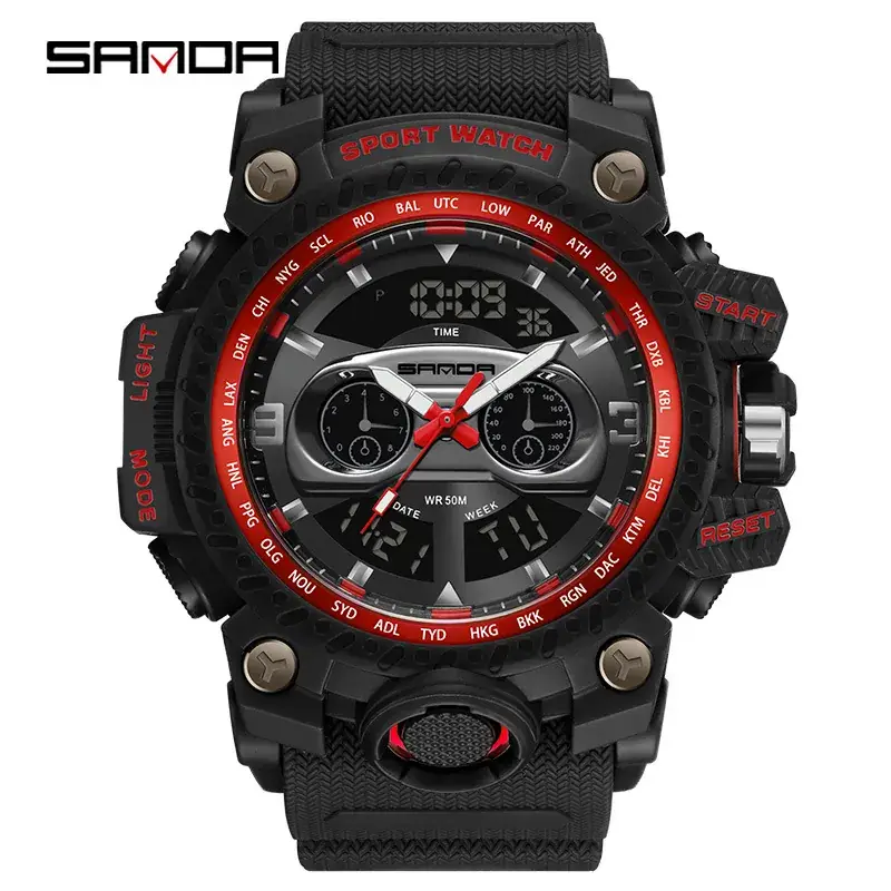 Men's Green LED Digital Sport Watch with Multi-Function Display - Image 7