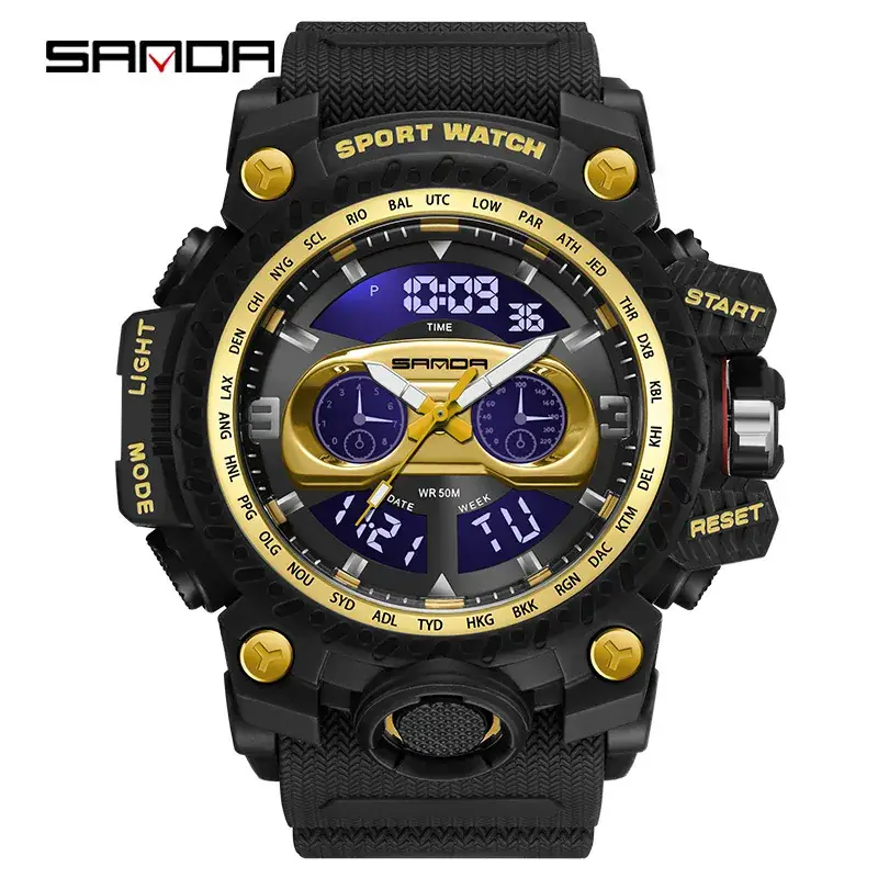 Men's Green LED Digital Sport Watch with Multi-Function Display - Image 8