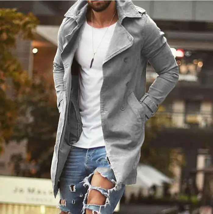 2025 Men's Mid-Length Slim Fit Windbreaker Coat — feature 17