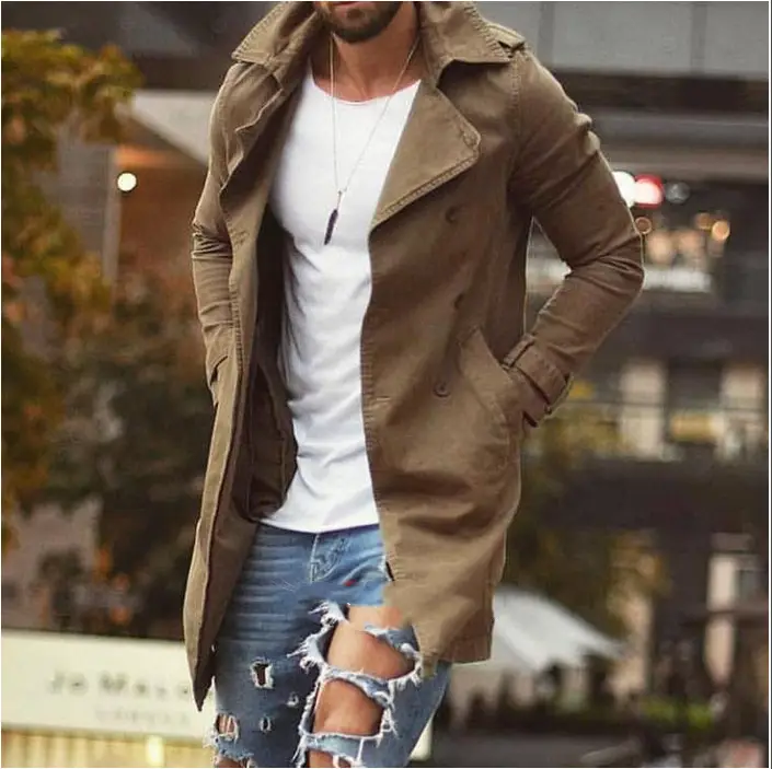 2025 Men's Mid-Length Slim Fit Windbreaker Coat — feature 19