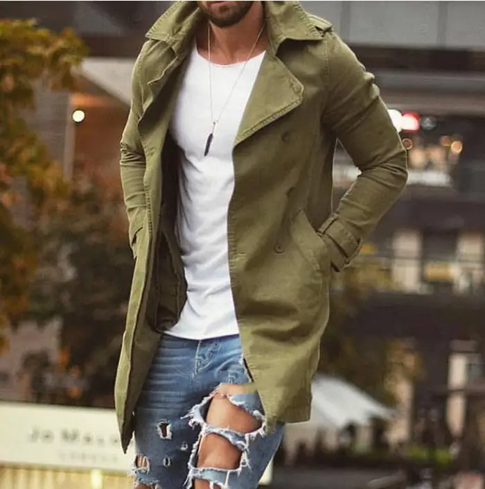 2025 Men's Mid-Length Slim Fit Windbreaker Coat — feature 20