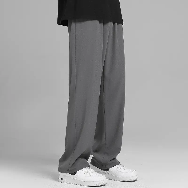 Men Ice Silk Thin Loose Straight Wide Leg Pants - Image 2