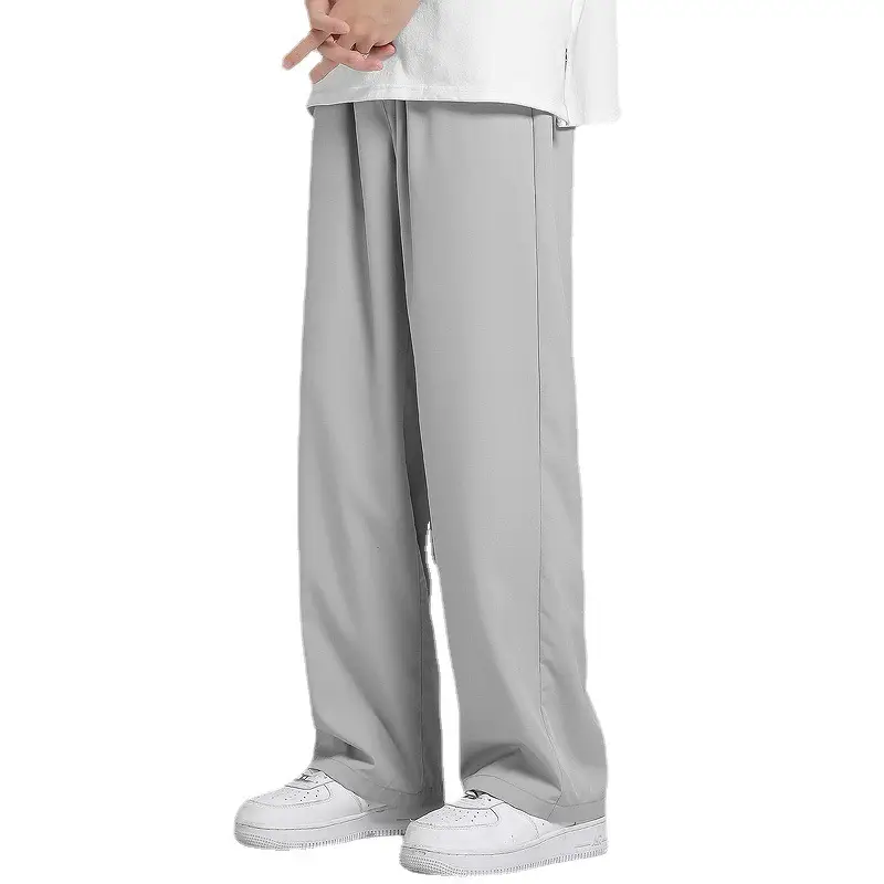 Men Ice Silk Thin Loose Straight Wide Leg Pants - Image 6
