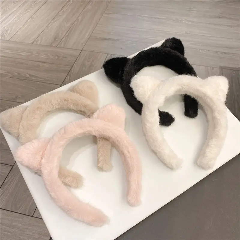 Plush Cat Ears Hair Band for Women - Image 5