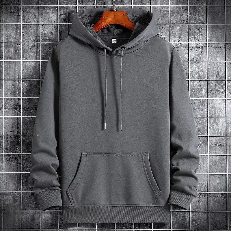 Men's Pink Hooded Sweatshirt with Front Pocket - Image 5