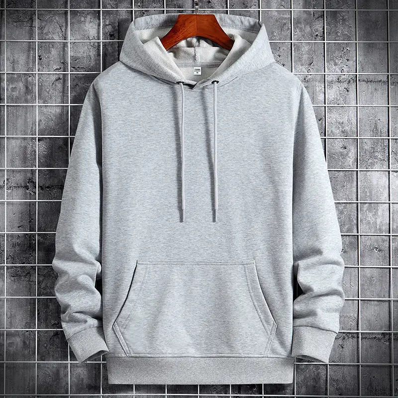 Men's Pink Hooded Sweatshirt with Front Pocket - Image 7