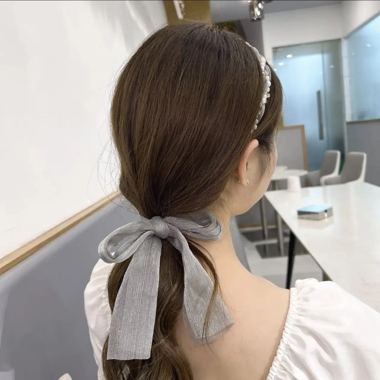 French Style Pearl Braided Hairband for Girls - Image 6