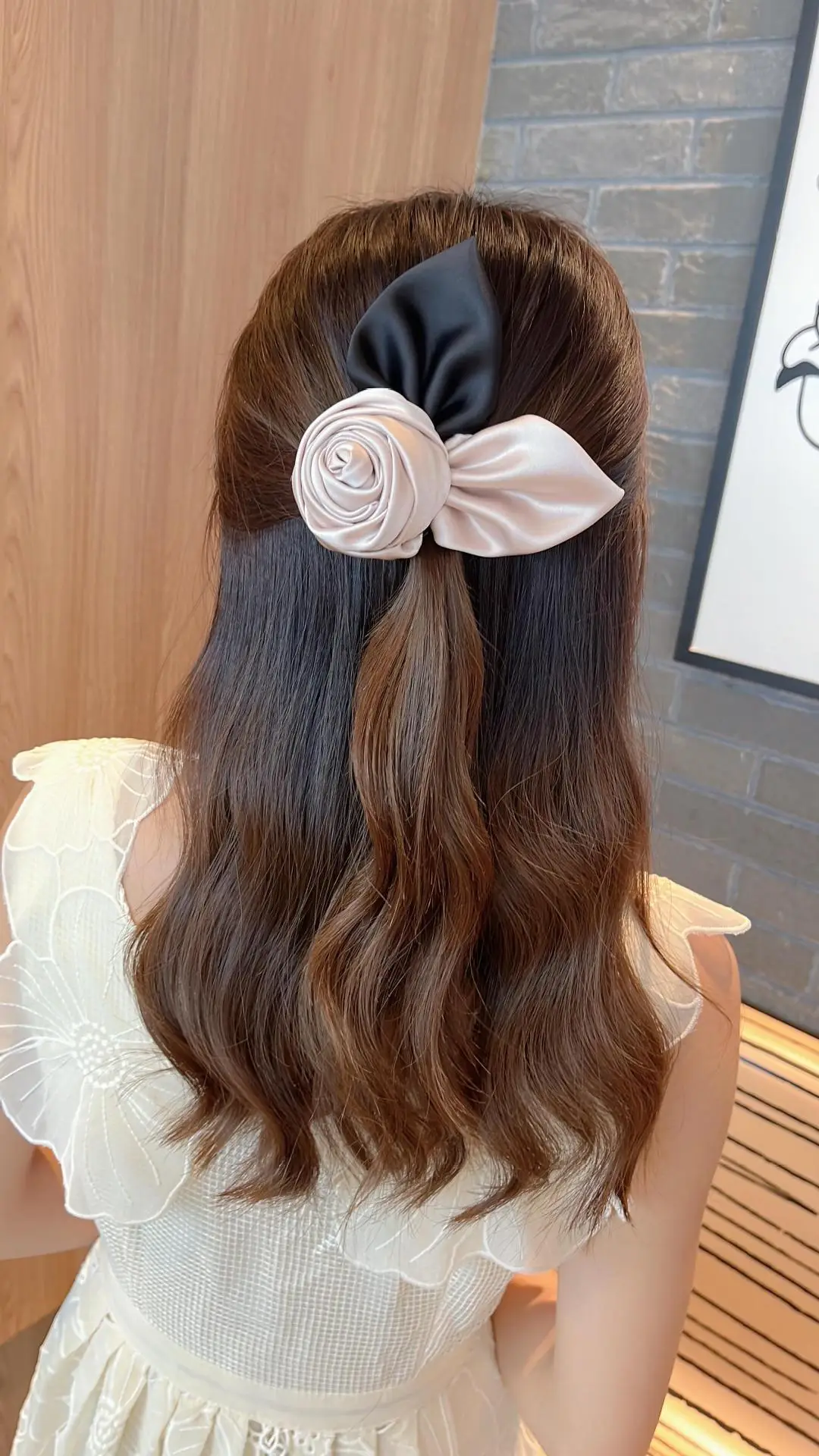 Elegant 3D Rose Hairpin with Spring Clip — feature 13