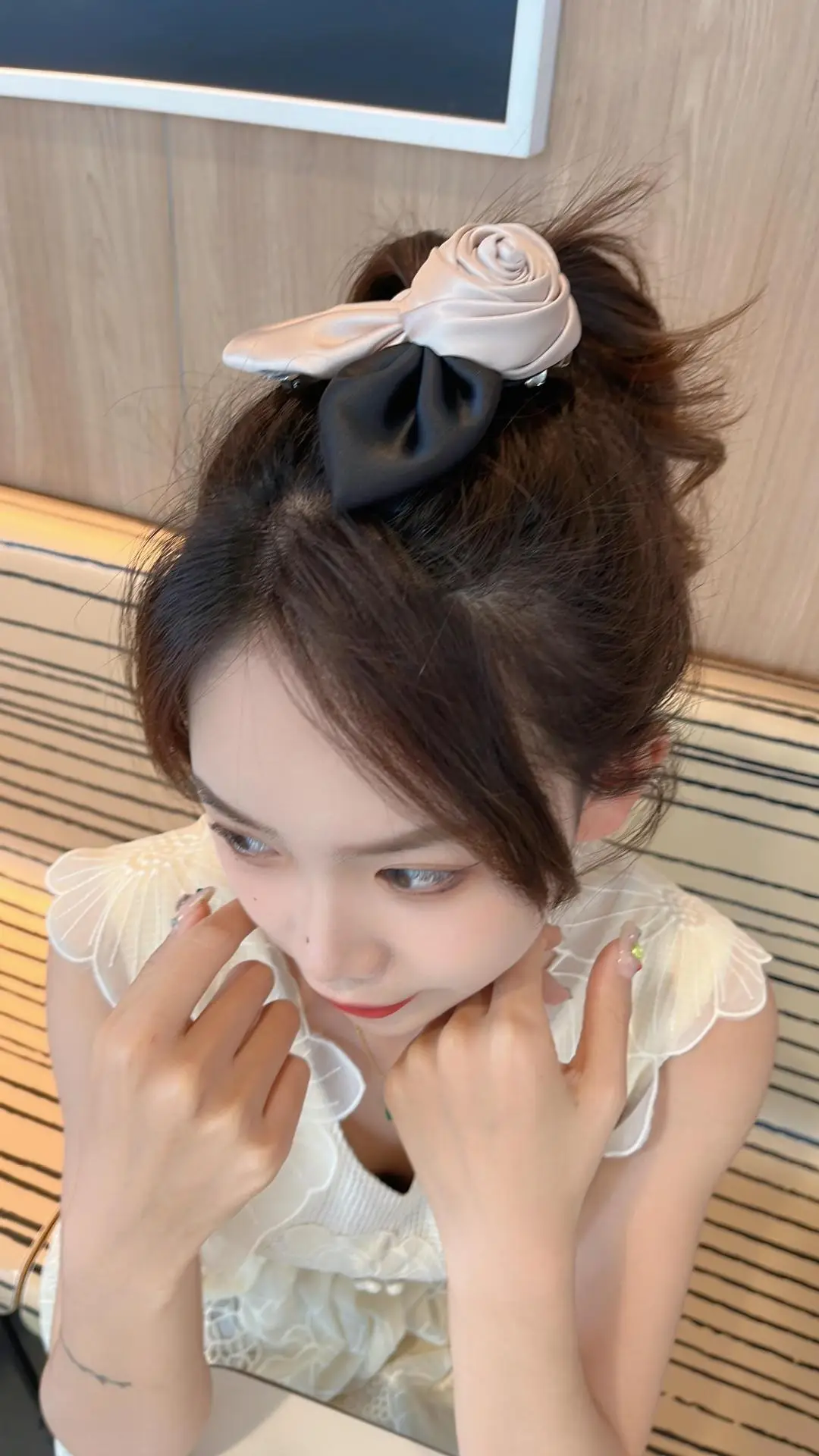 Elegant 3D Rose Hairpin with Spring Clip — feature 14