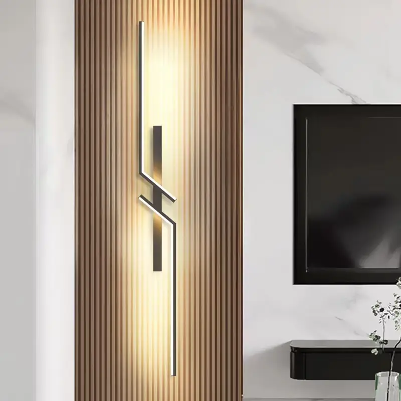 Modern LED Wall Lamp 60cm Black Gold 14W - Image 4