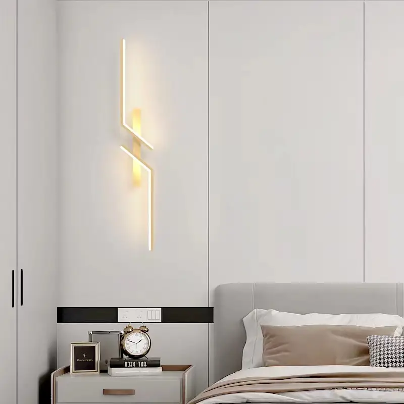 Modern LED Wall Lamp 60cm Black Gold 14W - Image 5