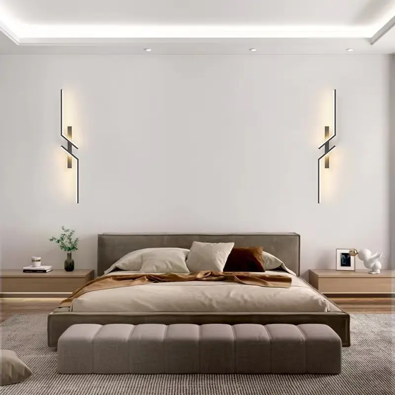 Modern LED Wall Lamp 60cm Black Gold 14W - Image 6