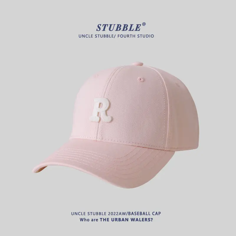 Pink Letter R Baseball Cap Women Men - Image 5