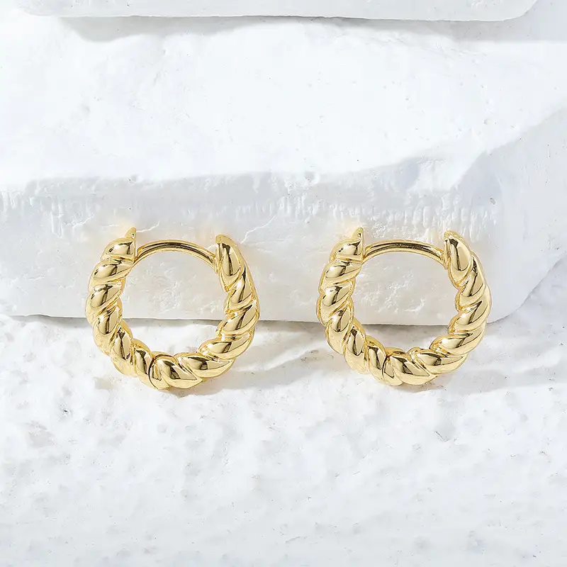 Silver Twist Earrings for Women Wholesale - Image 6