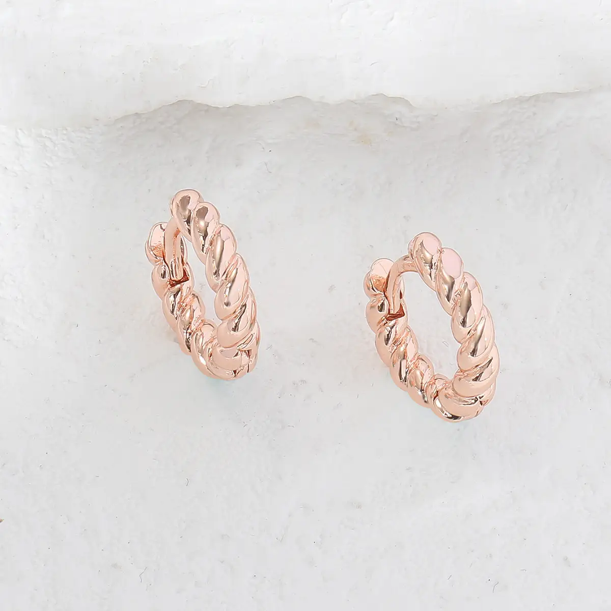 Silver Twist Earrings for Women Wholesale - Image 3
