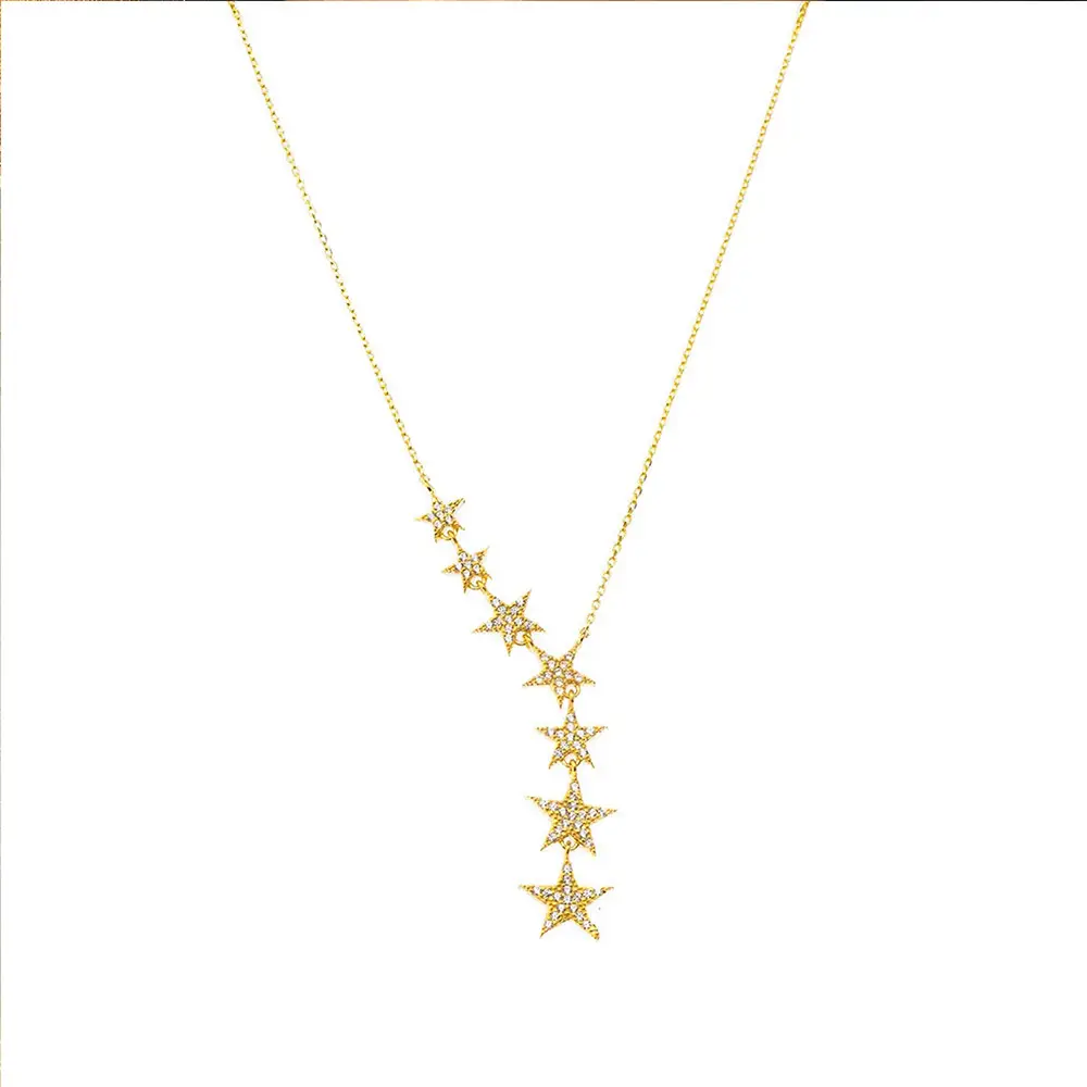 Women's Five-pointed Star Clavicle Necklace with Zircon - Image 2