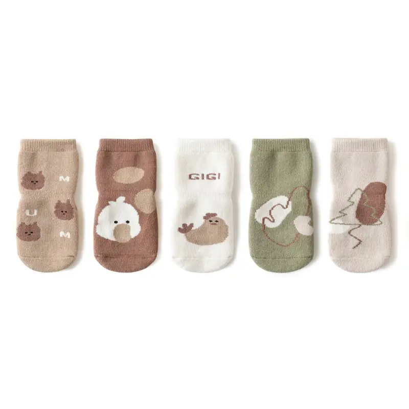 Baby Teddy Bear Socks Brown Non-Slip Toddler - Image 10