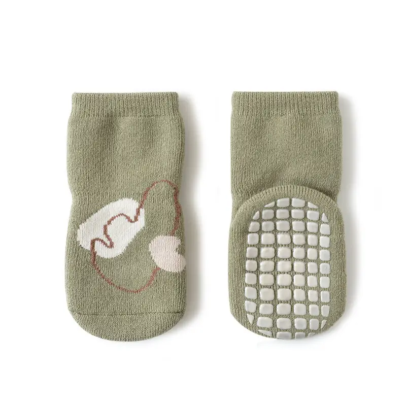 Baby Teddy Bear Socks Brown Non-Slip Toddler - Image 4